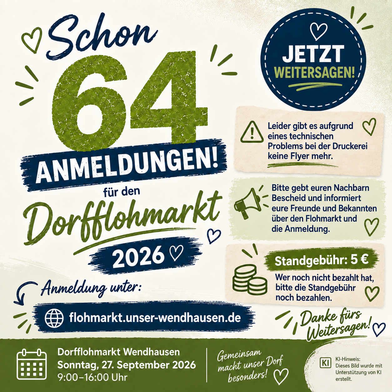 Hinweis Dorfflohmarkt